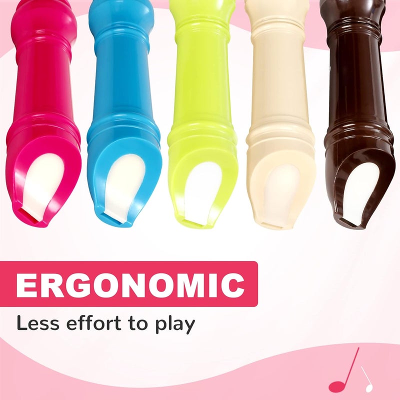 CONJURER 5Pc Soprano Recorder Instrument for Kids Student - German Fingering 8 Hole Flute ABS Descant Recorders for Beginners with Cleaning Rod and Bag for Kids over 3 Years Old - Image 4